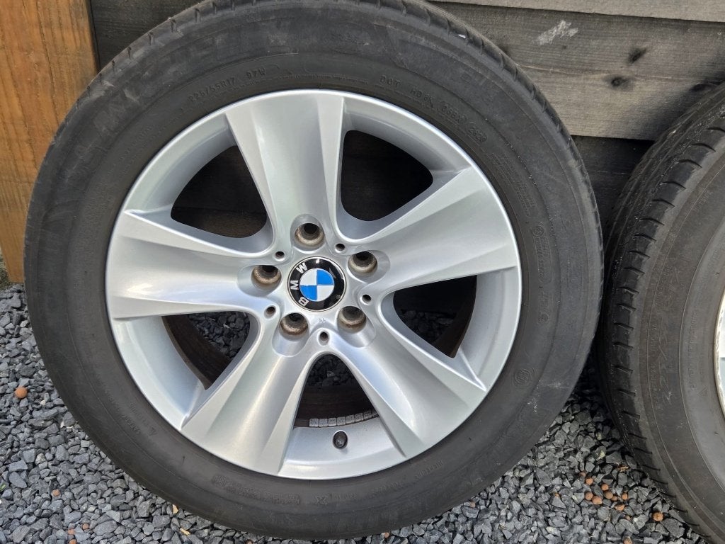 Banden met velgen voor BMW 5 serie, Ophalen, Gebruikt, Banden en Velgen, 17 inch