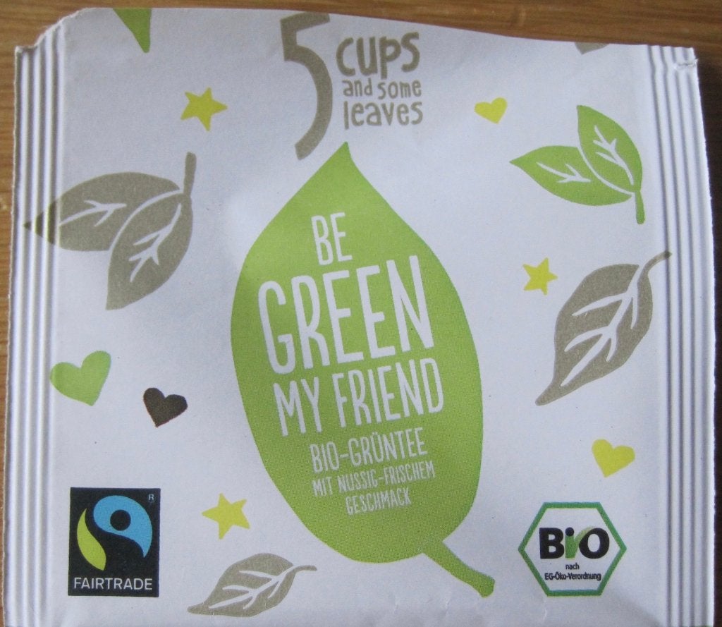 een enkel folie theezakje van Be green my friend - Duits, Hobby en Vrije tijd, Theezakjes, Ophalen of Verzenden, Theezakje(s)