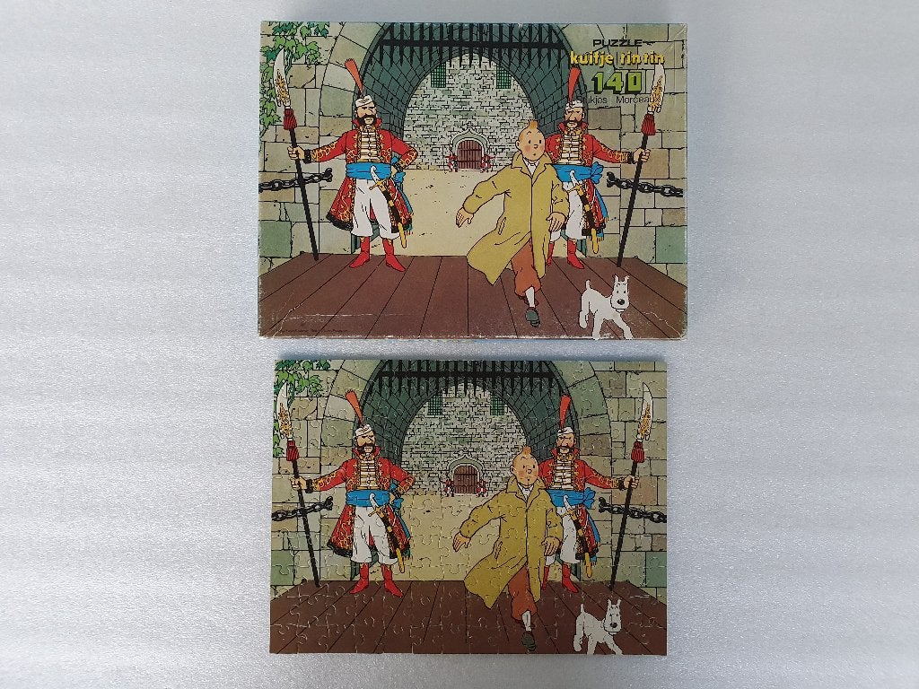 Puzzel Kuifje Tintin 140 (Wild Horse), Ophalen of Verzenden, Meer dan 50 stukjes, Gebruikt, 6 jaar of ouder