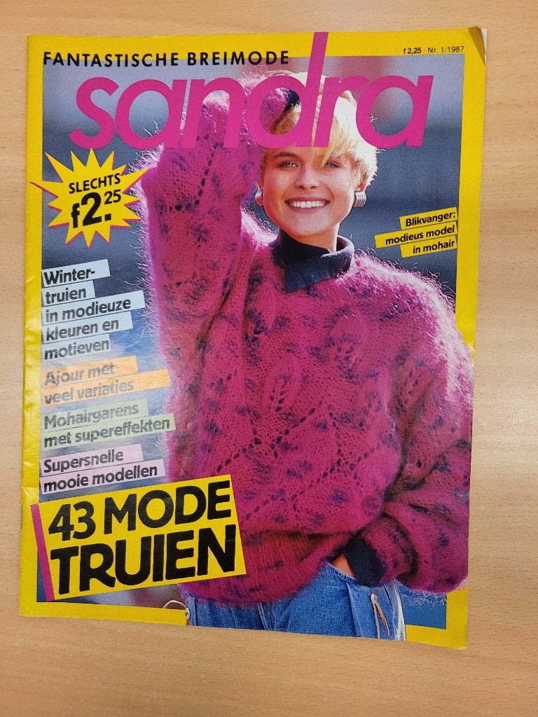 Fantastische breimode.         Sandra no 1,  1987., Ophalen of Verzenden, 1980 tot heden, Nederland, Tijdschrift