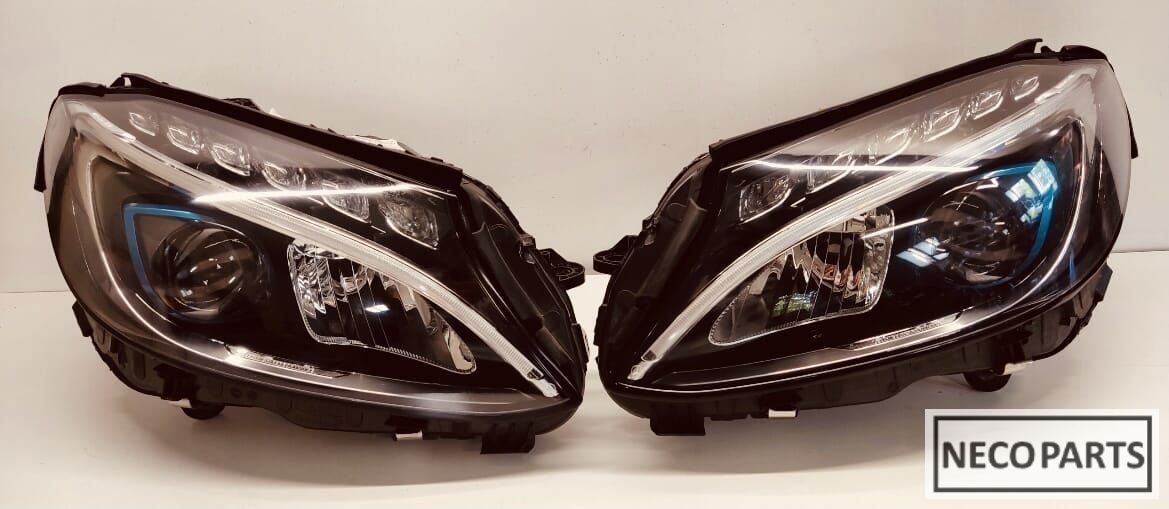 C KLASSE W205 LED KOPLAMP HYBRID ORIGNEEL BLUE ORIGINEEL, Gebruikt, -, Ophalen of Verzenden, -