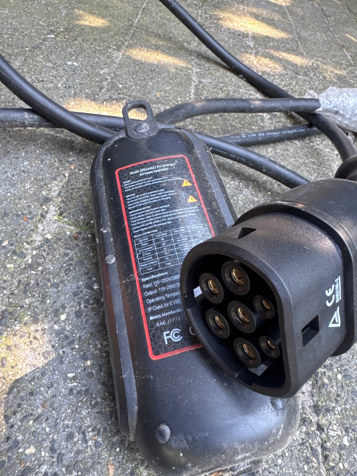 Mode 2 EV Lader (110-250V/380V) met CEE stekker, Ophalen of Verzenden, Gebruikt, Laadkabel