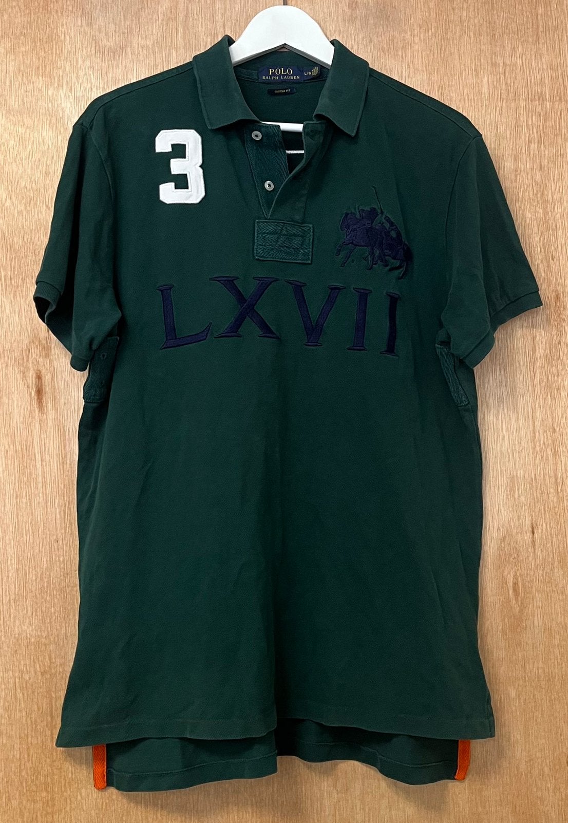 Polo Ralph Lauren poloshirt met groot paard - Maat L, Ophalen of Verzenden, Zo goed als nieuw, Maat 52/54 (L), Groen