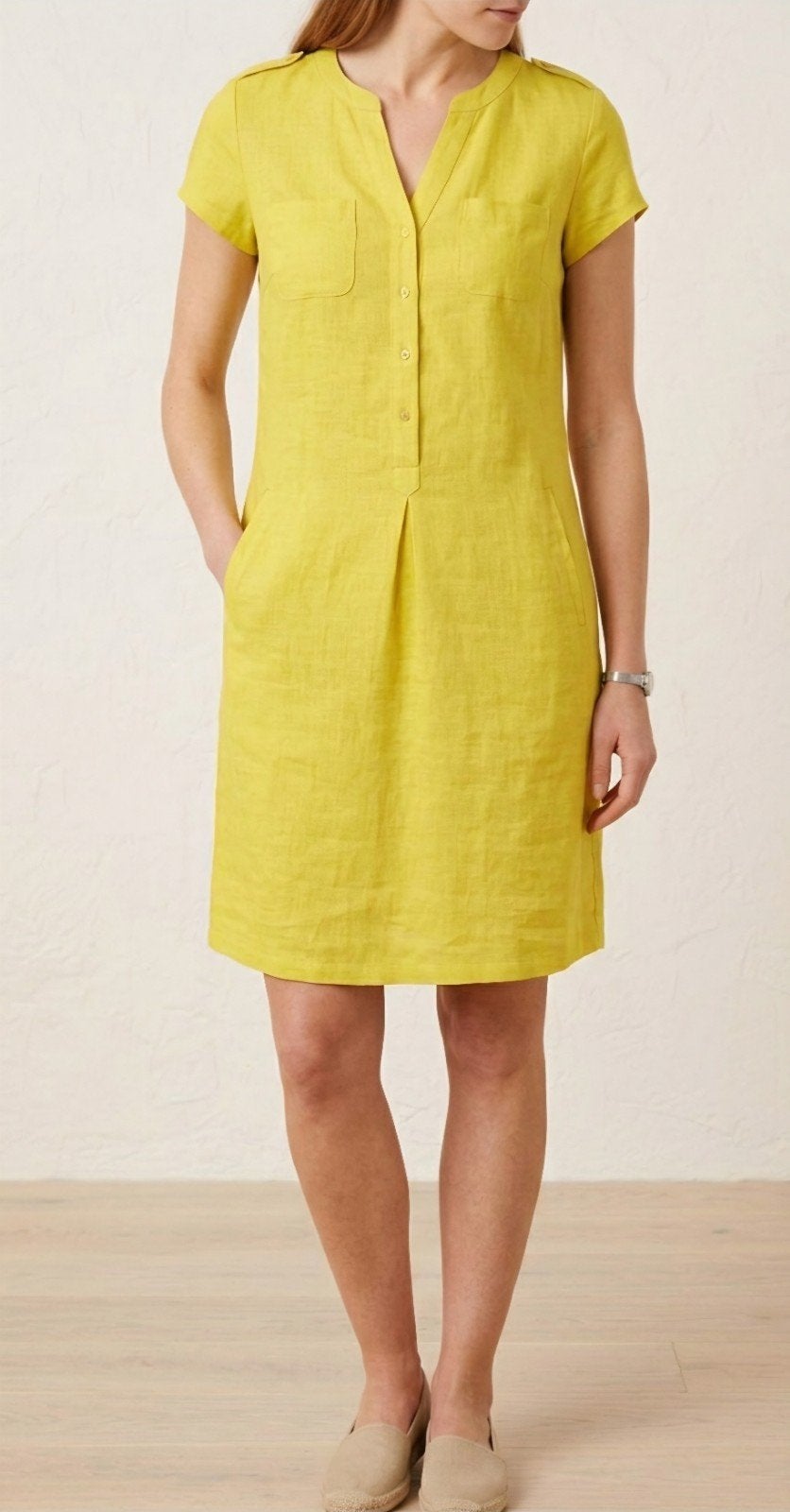 Linen urk maat 38 Linea Tesini, Kleding | Dames, Maat 38/40 (M), Geel, Ophalen of Verzenden, Zo goed als nieuw