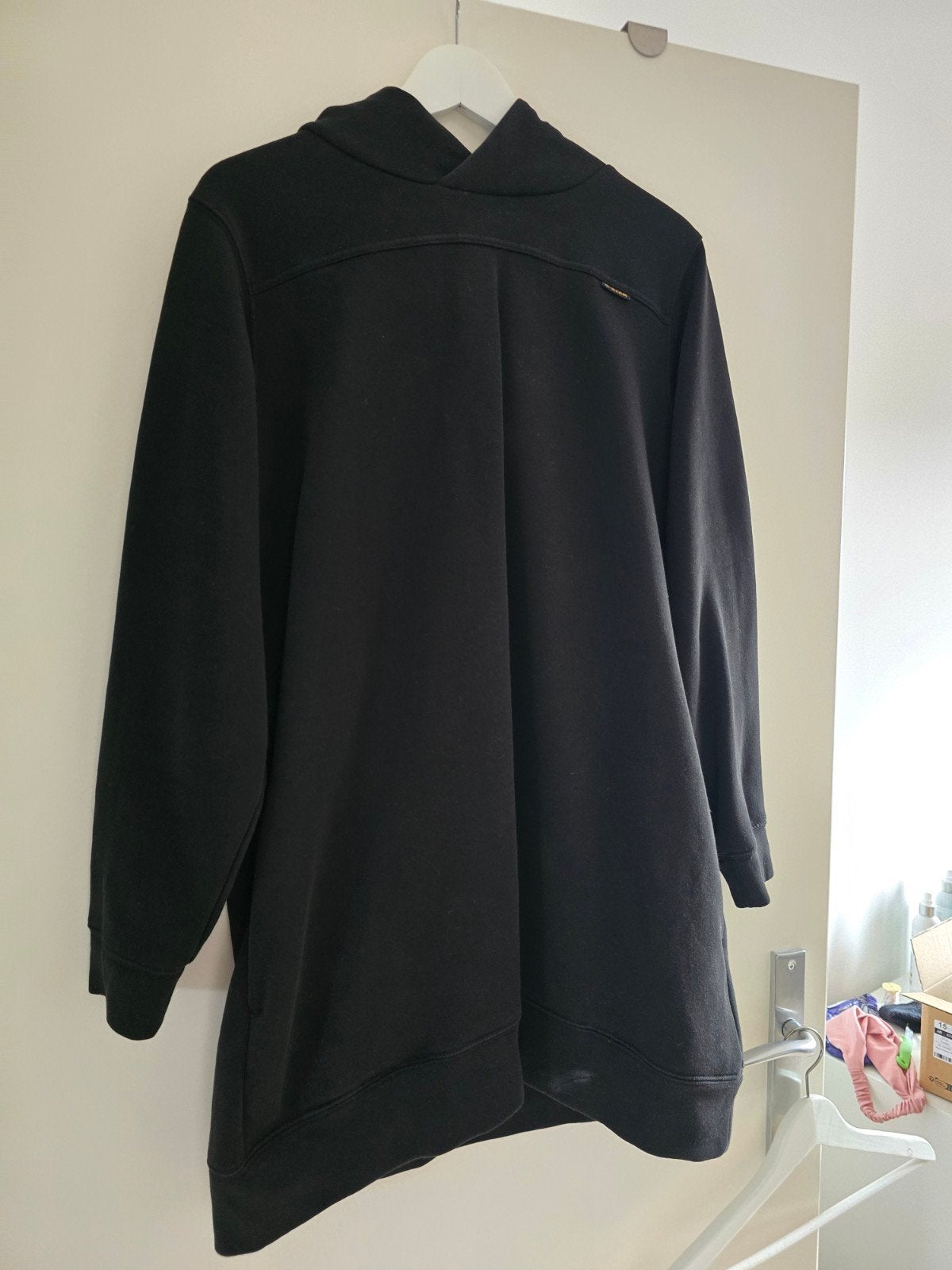 zwarte jurk met opdruk achterzijde, g-star maat L, Kleding | Dames, Jurken, Ophalen, Zo goed als nieuw, Maat 42/44 (L), Zwart