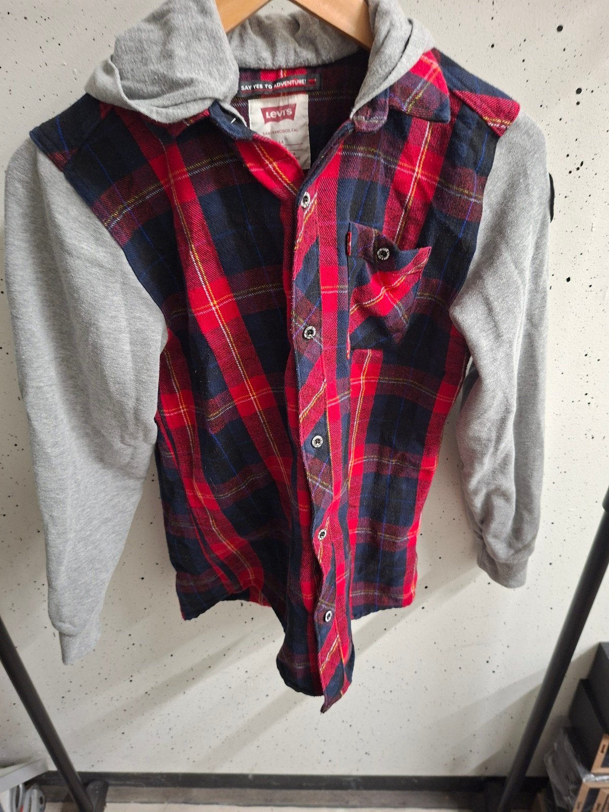 Levi's Overhemd met capuchon - Maat 164 (14 jaar), Gebruikt, Overhemd of Blouse, Ophalen of Verzenden, Levi's