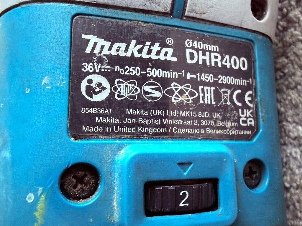 Makita DHR400 36V 2x18V SDS-Max Combihamer, 600 watt of meer, Boor- en/of Breekhamer, Ophalen of Verzenden, Zo goed als nieuw