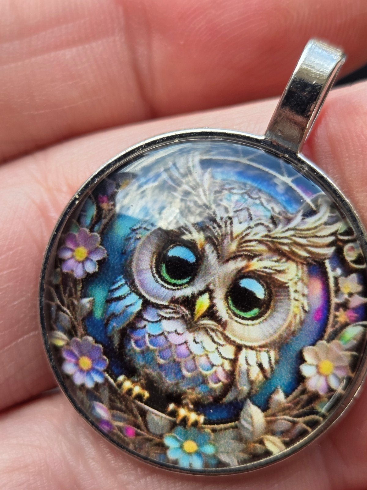 Uilen hanger met glazen koepel, Overige kleuren, Glas of Kristal, Nieuw, Ophalen of Verzenden