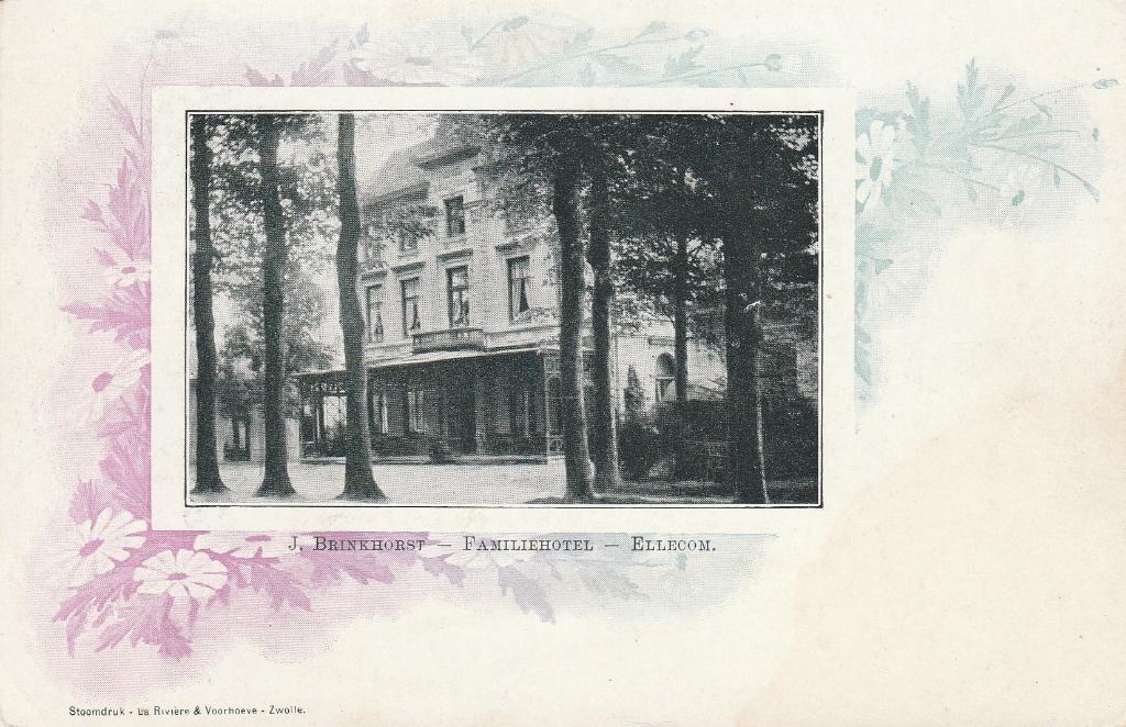 Ellecom    Hotel Brinkhorst, Ophalen of Verzenden, Voor 1920, Ongelopen, Gelderland