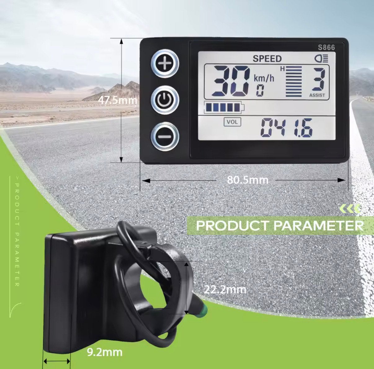 S866 Display 5 Pins Fatbike, Auto diversen, Ophalen of Verzenden, Zo goed als nieuw