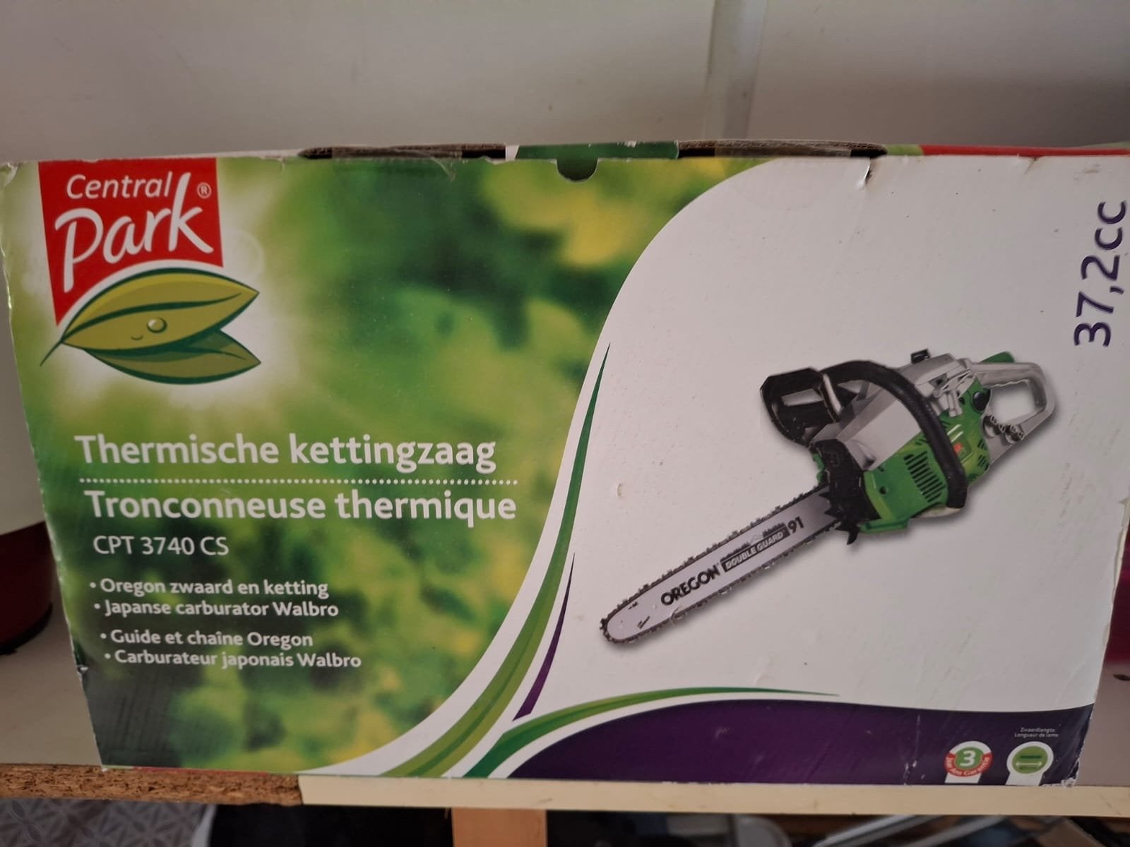 Central Park Thermische Kettingzaag CPT 3740 CS 37,2cc, Ophalen, Nieuw