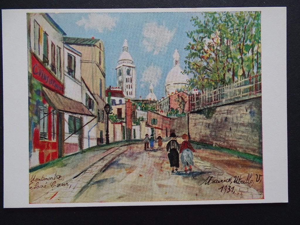 Maurice Utrillo - De heuvel naar Montmartre - 1931, Ophalen of Verzenden, 1920 tot 1940, Ongelopen, Sterren en Beroemdheden