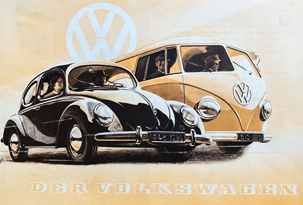 Folder VOLKSWAGEN 02/1951 Bril Kever/ Cabriolet/ Transporter, Ophalen of Verzenden, Zo goed als nieuw, Volkswagen