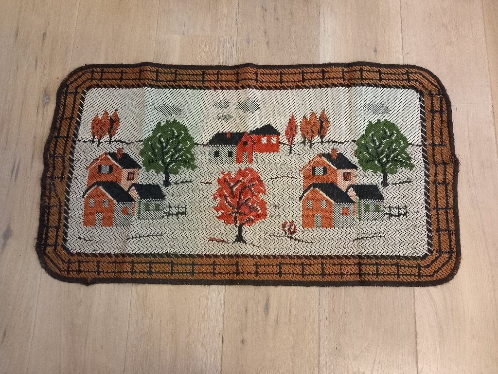 vintage kleedje wand vloer, huisje boompje beestje, jaren 60, Ophalen