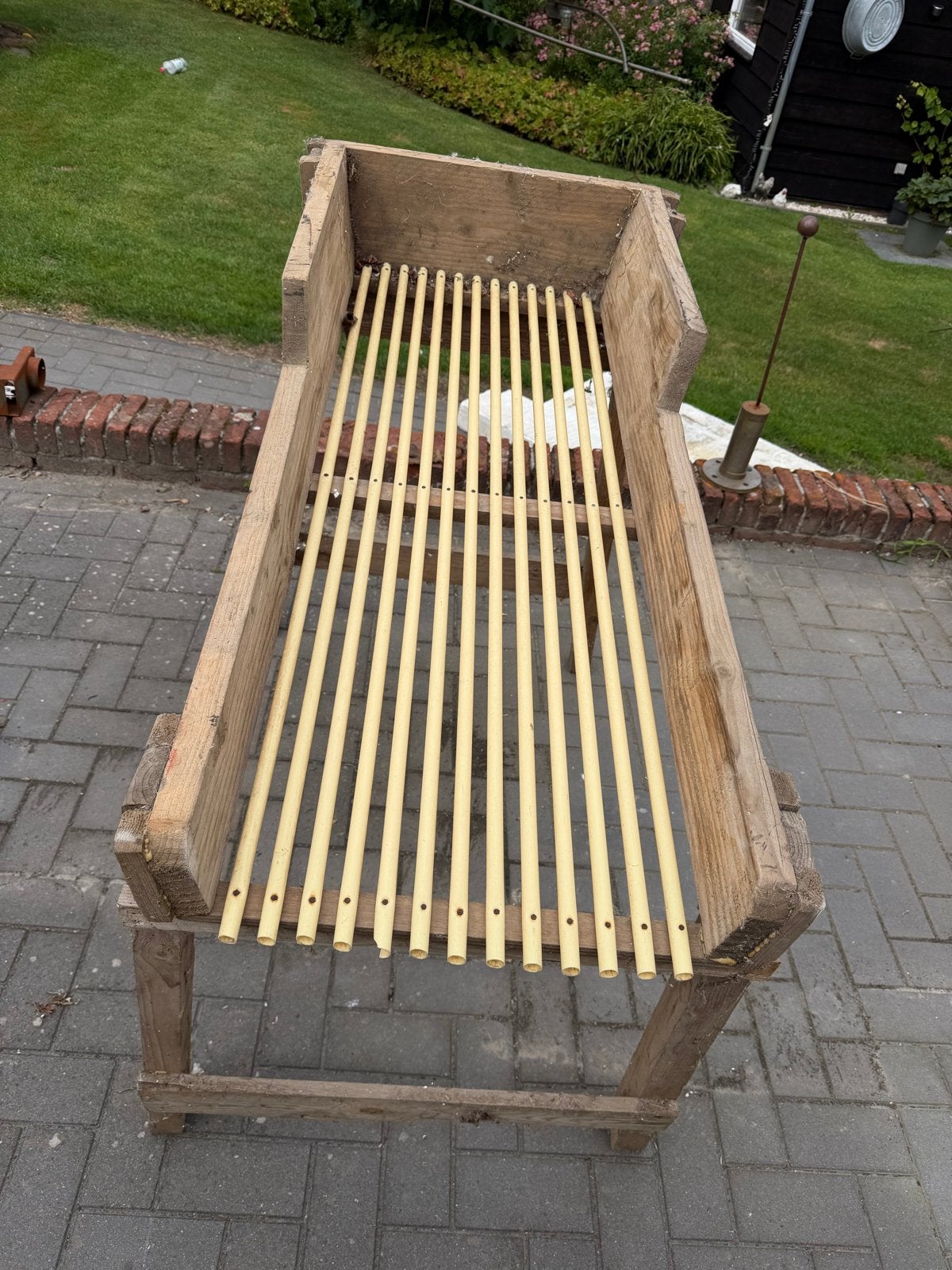 Houten sorteerbak voor uien of sjalotjes voor tuin of hobby, Ophalen, Gebruikt