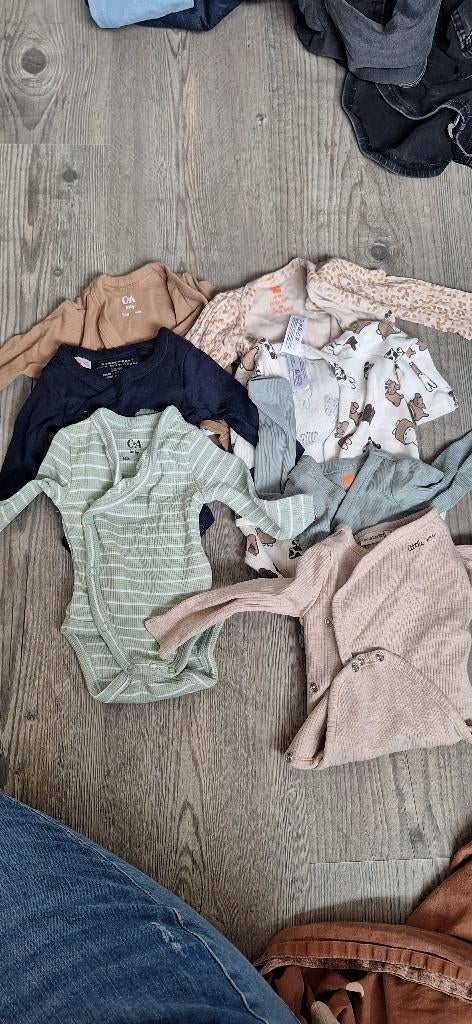 Overslag rompers maat 50/56, Nacht- of Onderkleding, Jongetje of Meisje, Ophalen of Verzenden, Zo goed als nieuw