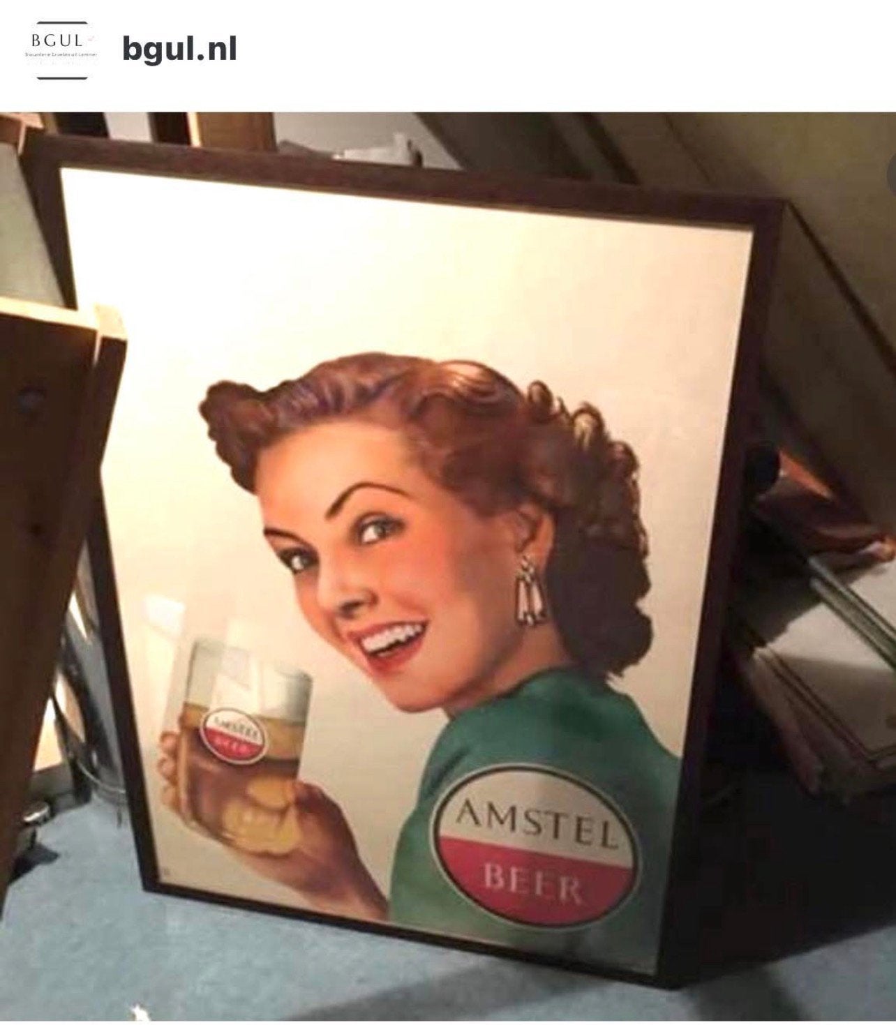 OUDE AMSTEL AFFICHE, Verzamelen, Ophalen, Gebruikt, Reclamebord