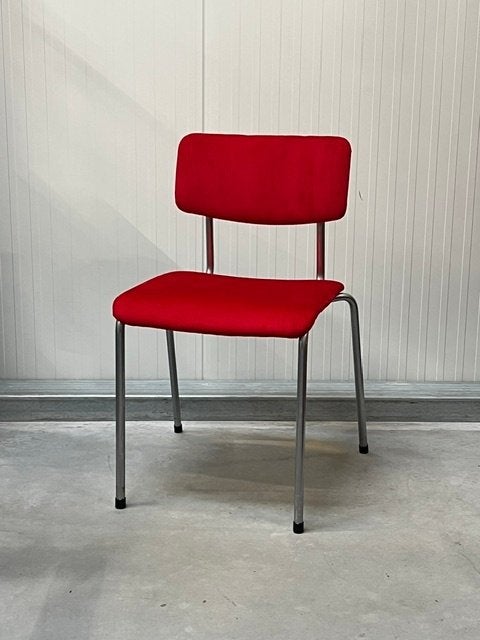 Gispen eettafelstoel vintage design eetkamerstoel retro rood, Gebruikt, ., Vintage, Ophalen of Verzenden