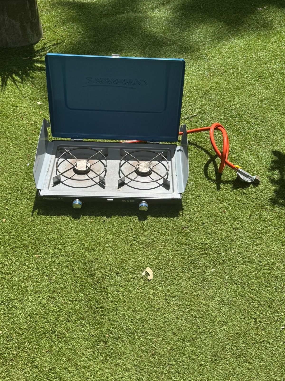 Camping gasstel 2-Pits, Caravans en Kamperen, Ophalen, Gebruikt