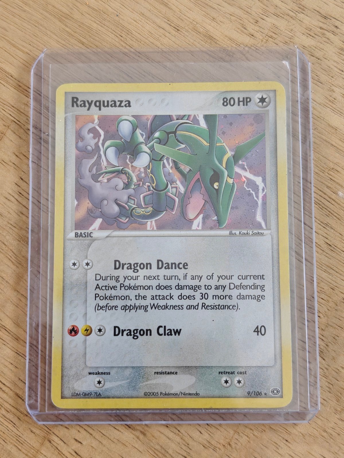 Pokémon Rayquaza 9/106, Ophalen of Verzenden, Zo goed als nieuw, Losse kaart, Foil