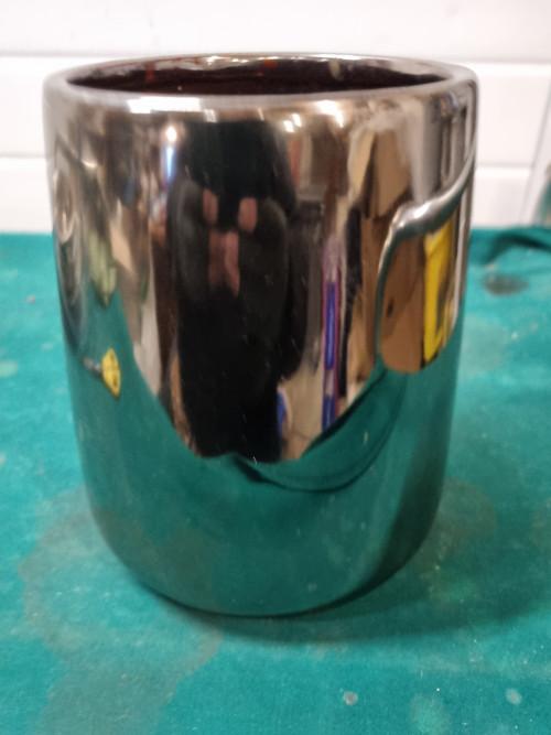 bloempot zilver kleurig, Ophalen of Verzenden, 'T Olde Gre-j, Info@toldegrej.nl, Endepoelstraat 20f Didam