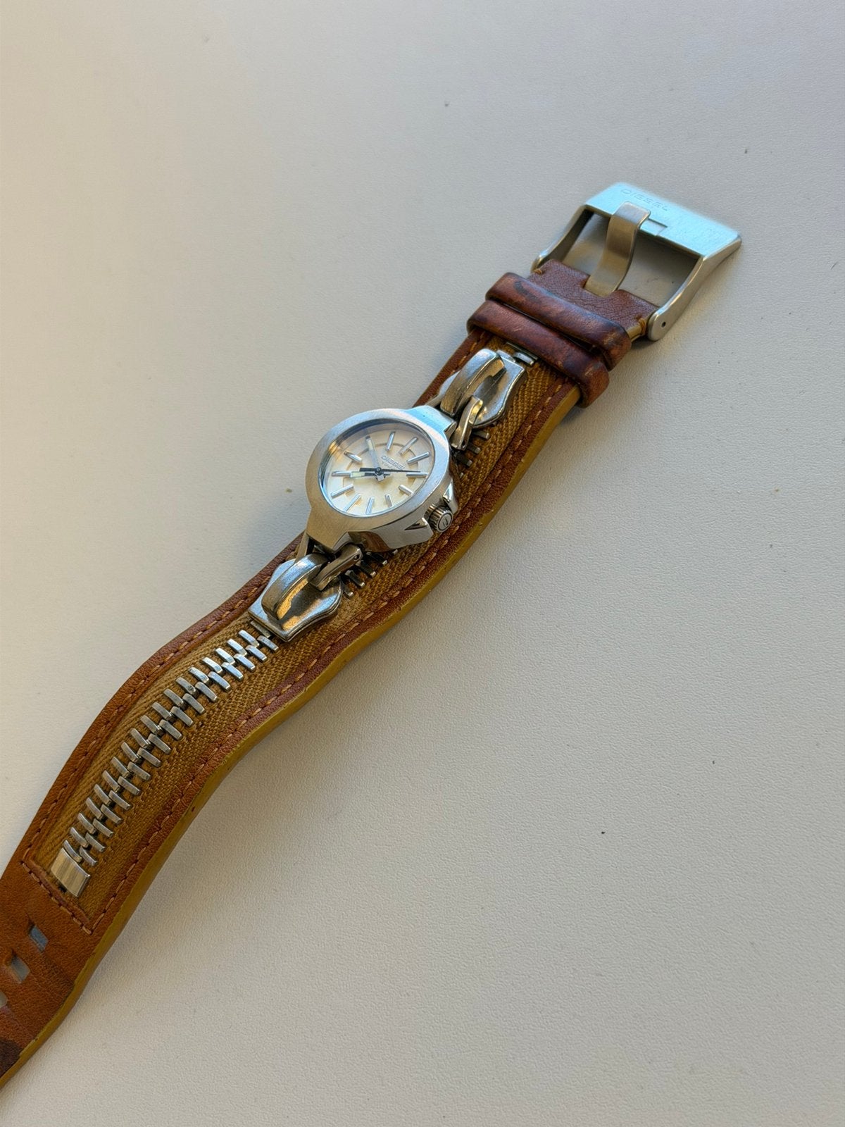 Diesel DZ5047 Zip Zipper watch Horloge Y2K Vintage Origineel, Ophalen of Verzenden