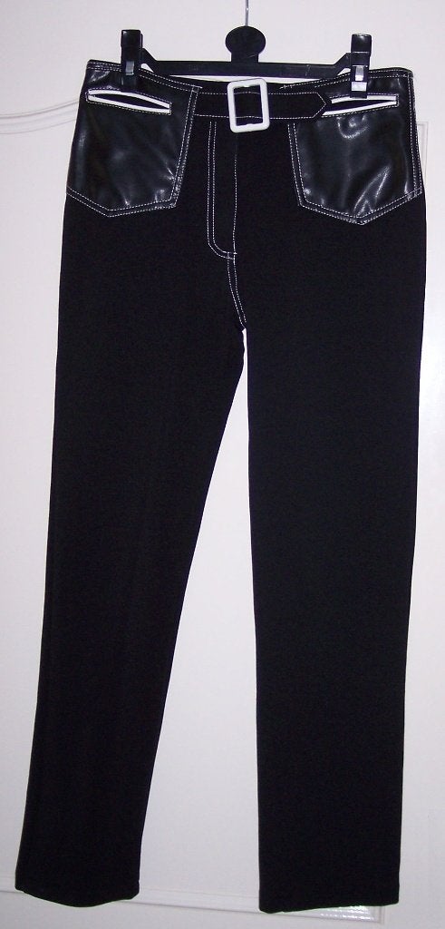 Legging broek met zwart pvc leder look 34 36 ( Jool ), Kleding | Dames, Leggings, Maillots en Panty's, Zo goed als nieuw, Legging