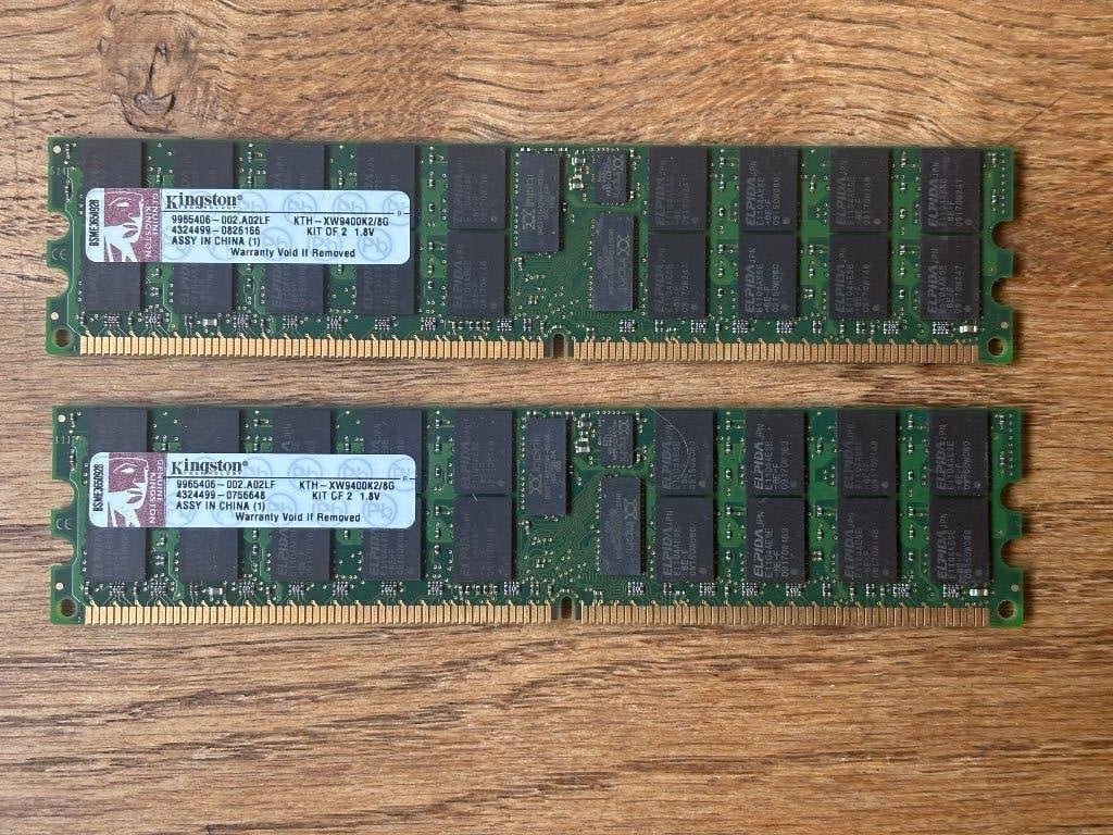 Kingston 8GB (2x4GB) DDR2-667MHz ECC Registered Server RAM, Computers en Software, Gebruikt, Server, 8 GB, Ophalen of Verzenden