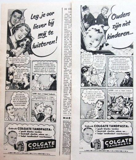 80+ vintage reclames Colgate tandpasta 35-66 tandaarts, Verzamelen, Ophalen of Verzenden, Gebruikt, Overige typen