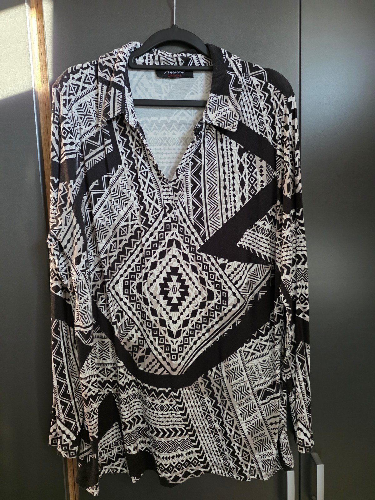 Aniston Casual Shirtblouse met grafisch patroon maat 46, Aniston Casual, Zwart, Maat 46/48 (XL) of groter, Ophalen of Verzenden