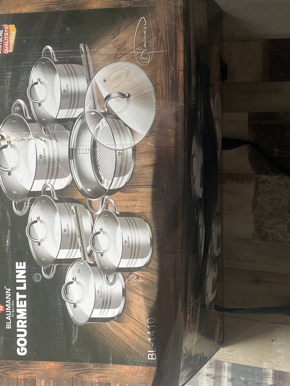 Nieuwe Blaumann pannenset - 12-delig RVSnieuw prijs 120 euro, Huis en Inrichting, Keuken | Potten en Pannen, Inductieplaat, Nieuw