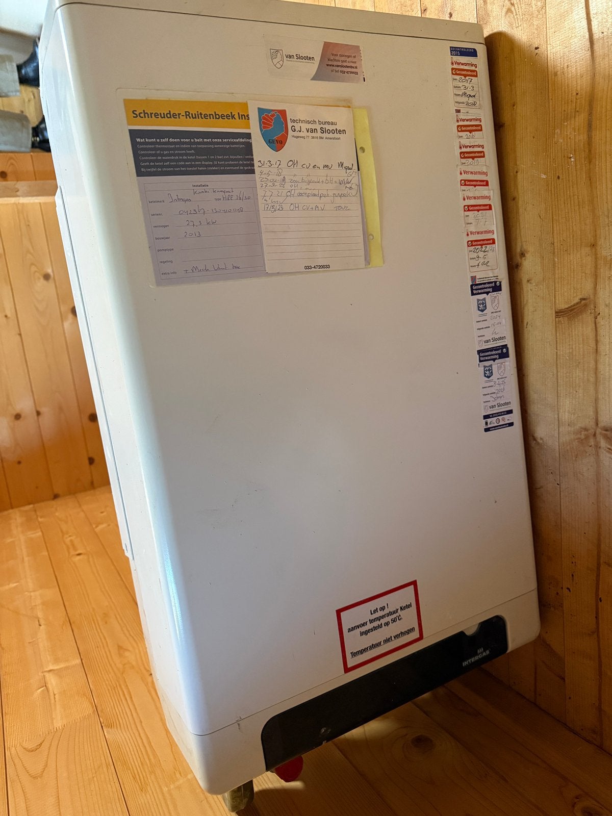 Intergas Kombi Kompakt HRE 36/30, Ophalen, Gebruikt, Cv-ketel of Combi-ketel, Hoog rendement (Hr)