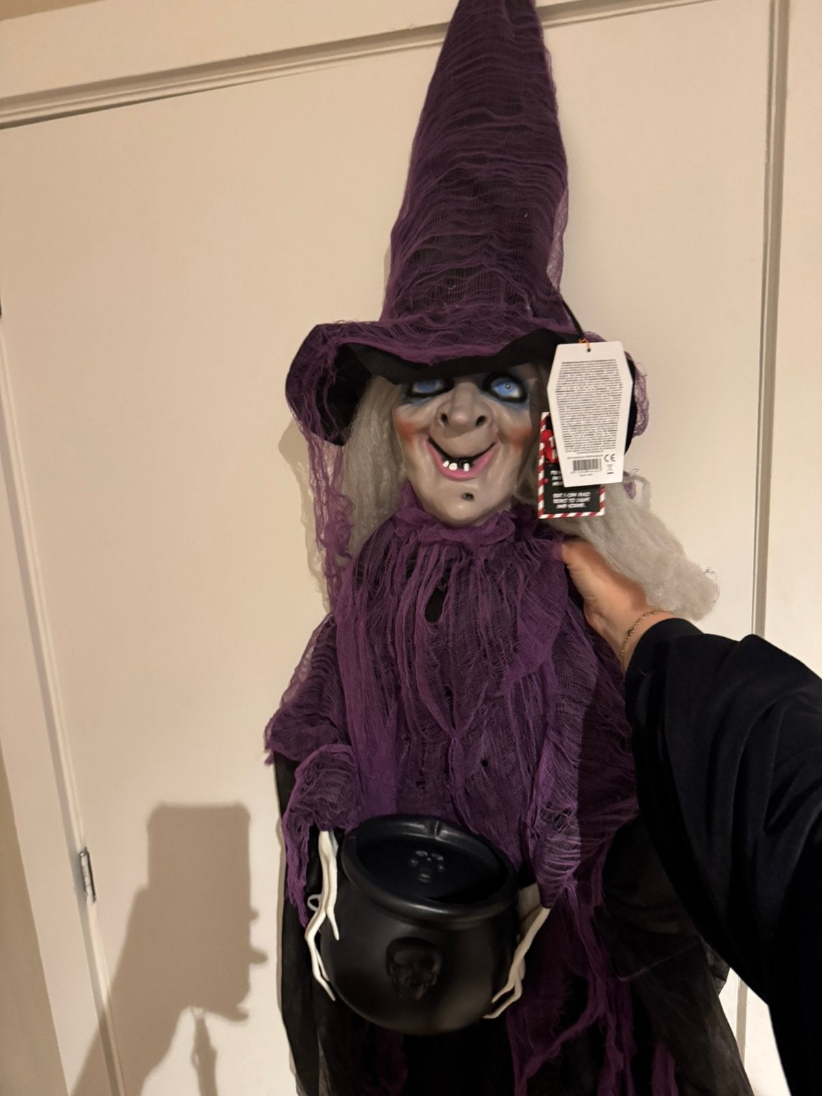 Mooie heks met geluid en licht halloween nieuw, Ophalen of Verzenden, Zo goed als nieuw, Halloween