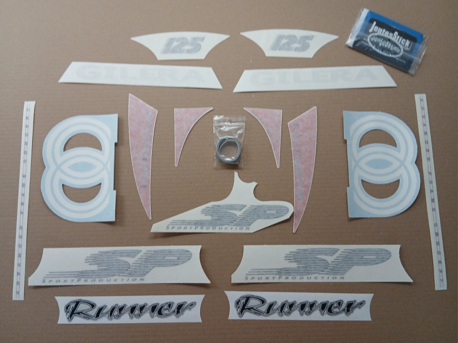 STICKERSET GILERA RUNNER SP ROOD/ZILVER COMPLEET, Ophalen of Verzenden
