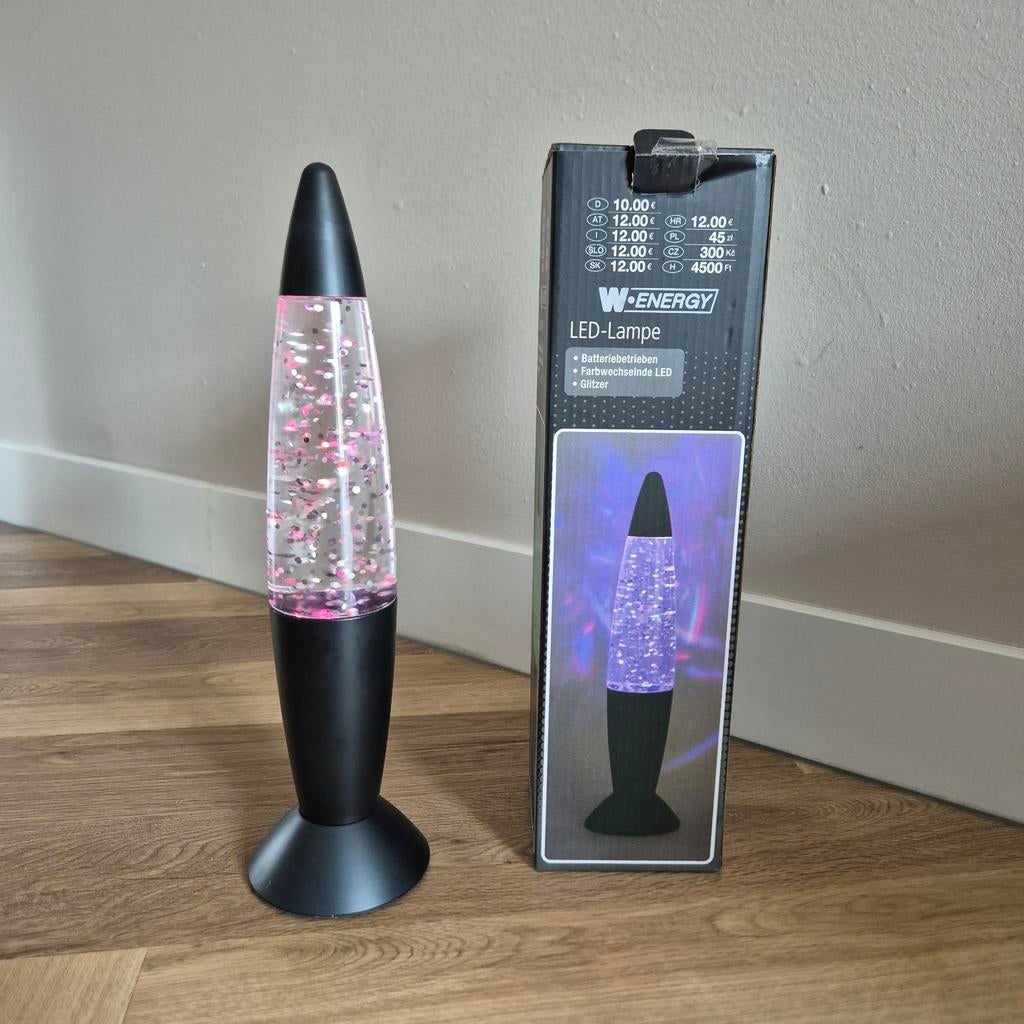 Glitterlamp meerdere kleuren (lavalamp) nieuw!, Huis en Inrichting, Lampen | Tafellampen, Ophalen of Verzenden, Nieuw, Kunststof