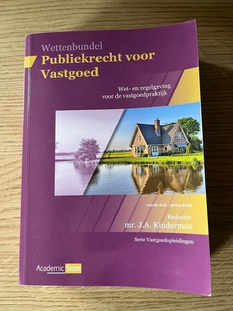 Wettenbundel Publiekrecht voor vastgoed druk 2024/2025, Ophalen of Verzenden, Beta, Nieuw, HBO