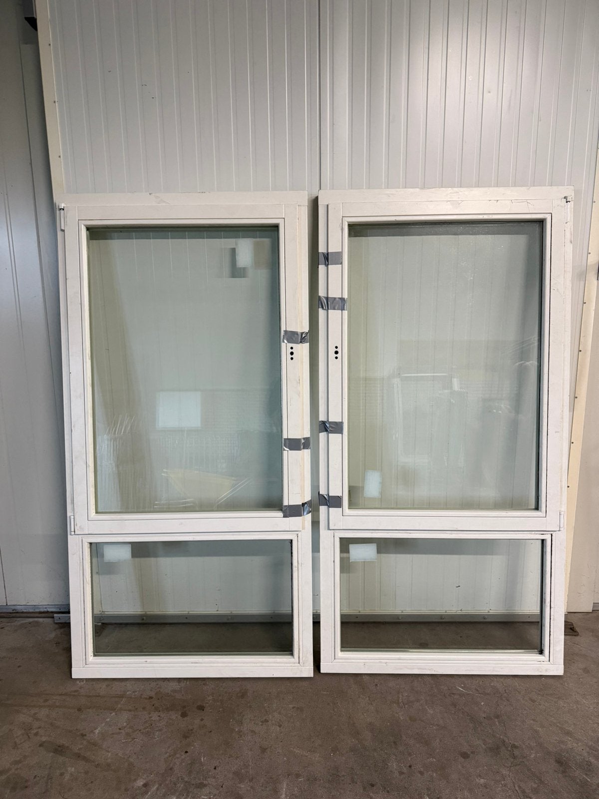 2x Kozijnen met Raam Dubbel Glas, Ophalen, Raamkozijn, Zo goed als nieuw, 150 tot 225 cm
