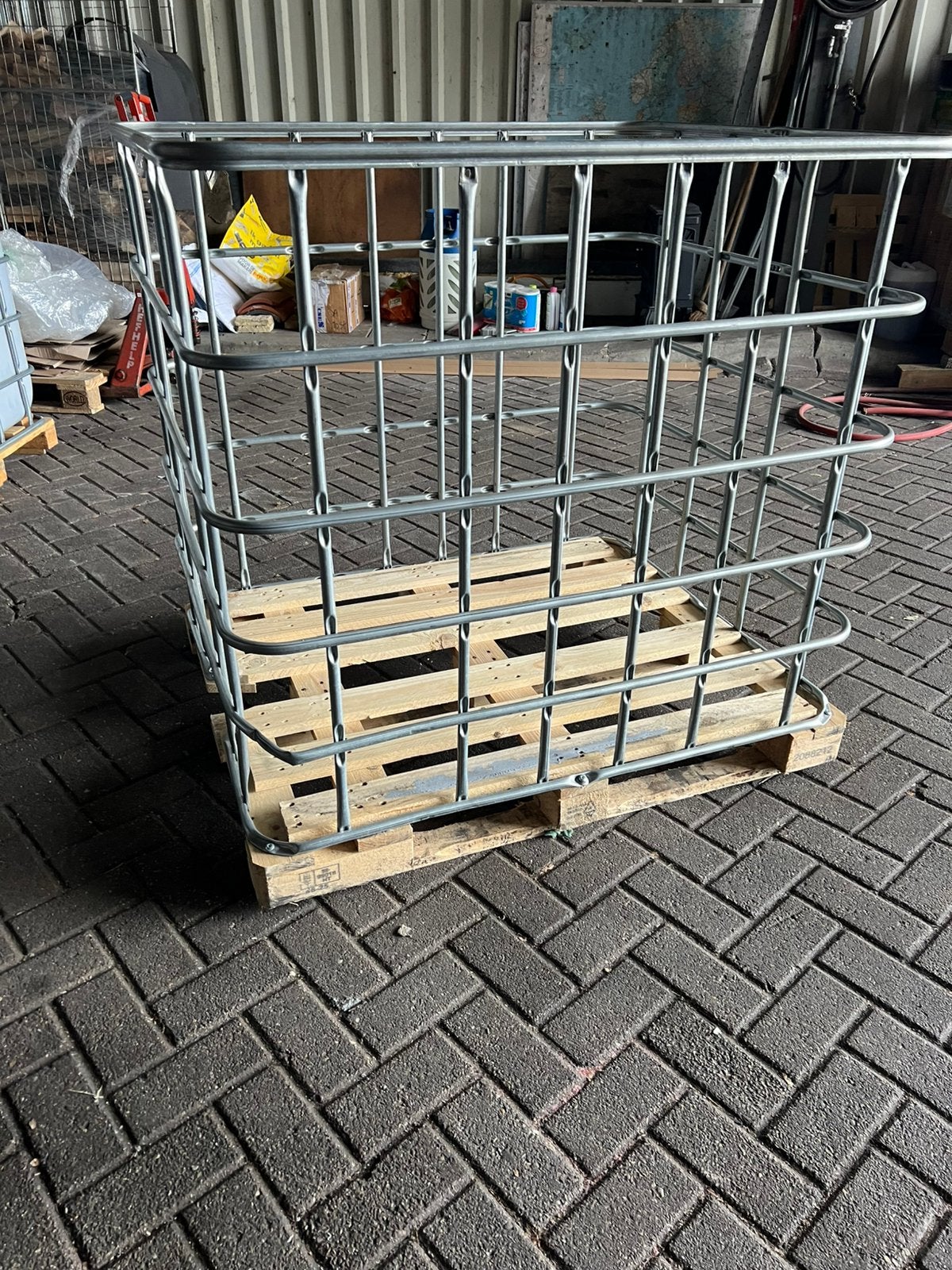 IBC kooien dakpannen kratten haardhout kisten opslag boxen‼️, Doe-het-zelf en Verbouw, Kratten en Dozen, Ophalen, Gebruikt, 100 cm of meer
