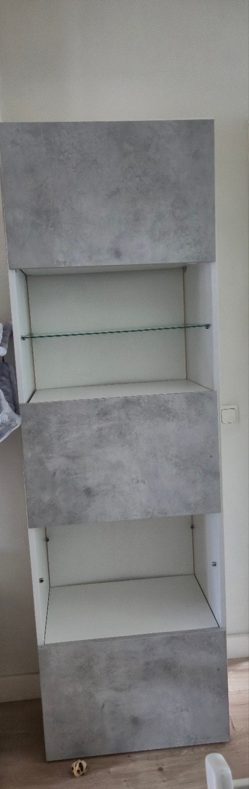 IKEA Besta kast met 3 dichte en 2 open vakken, Ophalen, Met deur(en), 50 tot 100 cm, Zo goed als nieuw