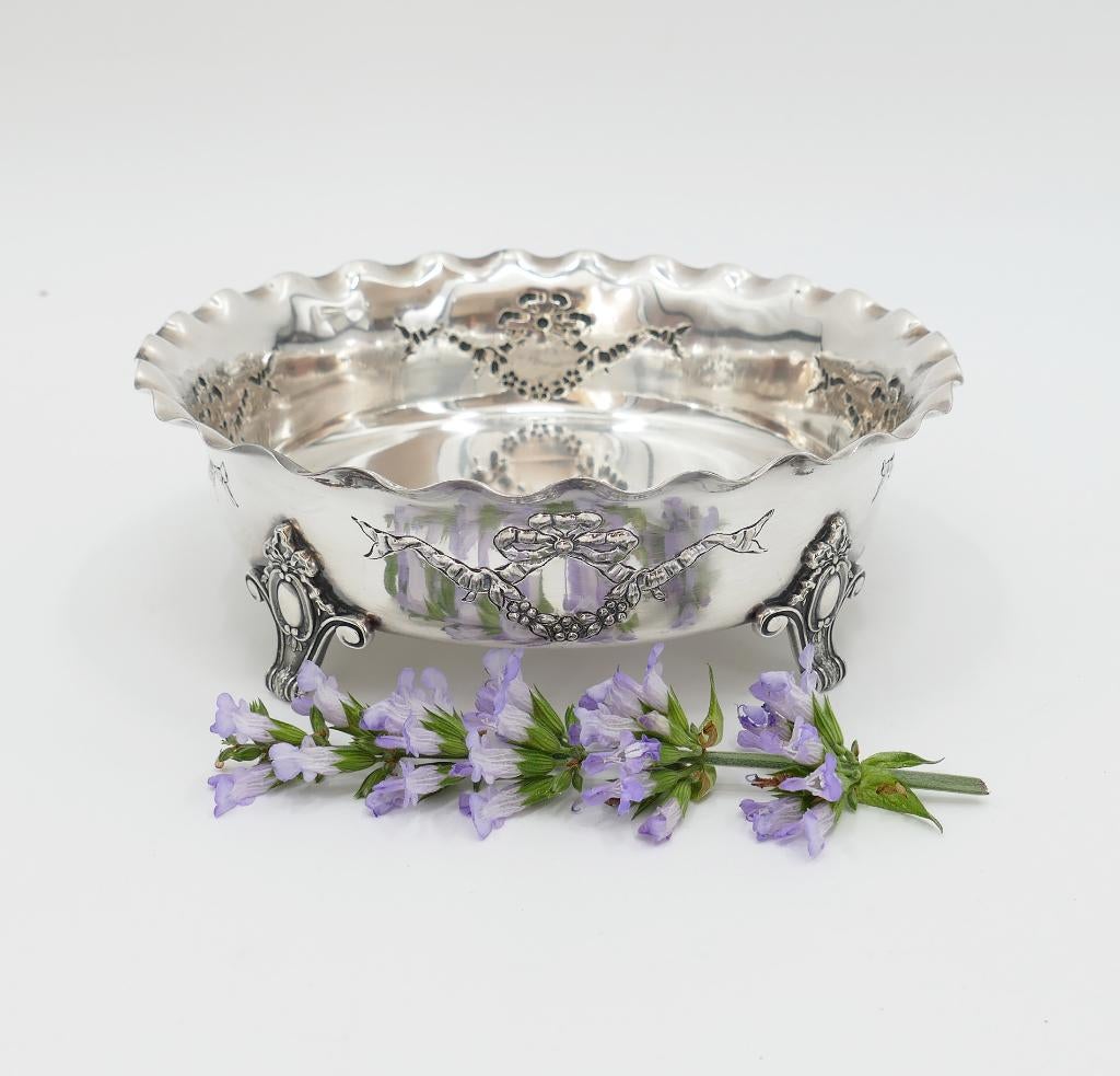 Verzilverde serveerschaal - Louis XVI - Wiskemann - ca. 1950, Ophalen of Verzenden