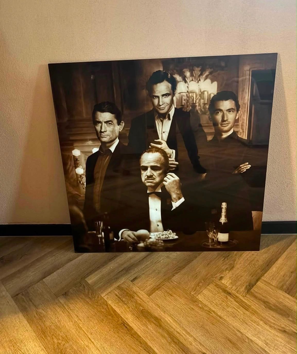 The Godfather Schilderij - Iconische Filmkunst, Ophalen of Verzenden, Zo goed als nieuw, Schilderij, 75 tot 100 cm