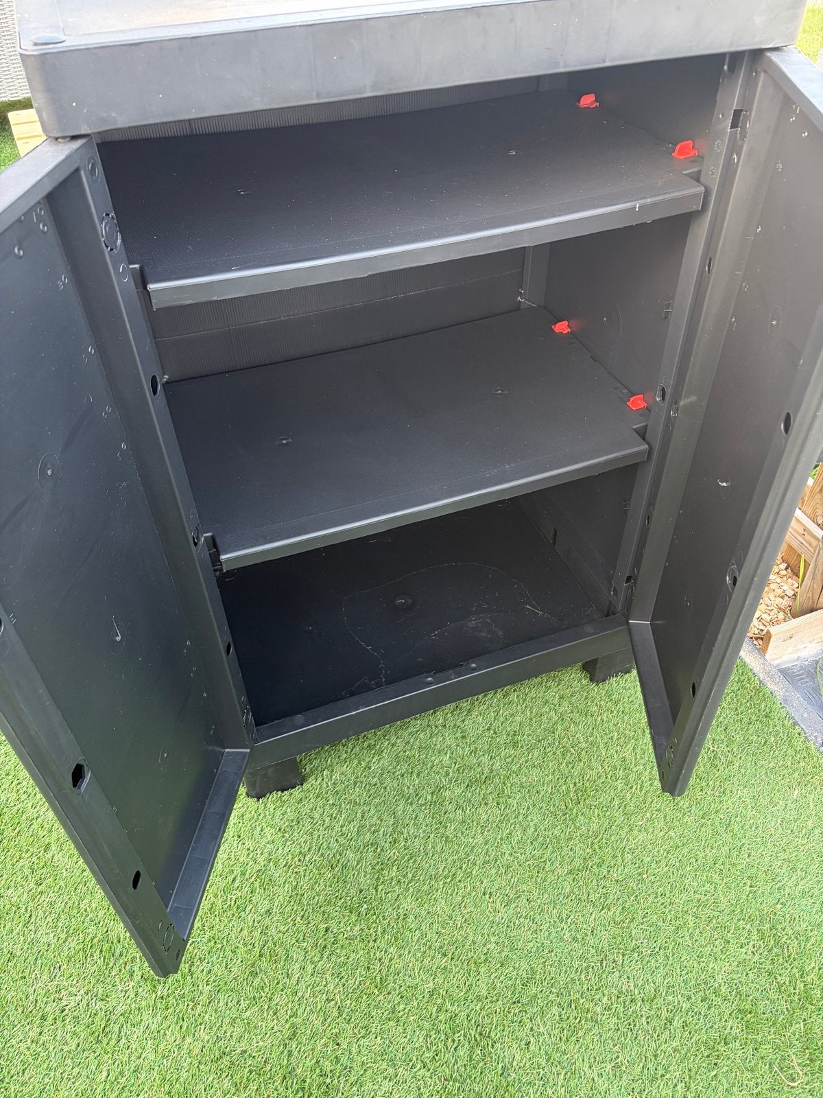 Kunststof opbergkast met planken - Ideaal voor camping, Ophalen, Gebruikt, Kunststof, Overige typen