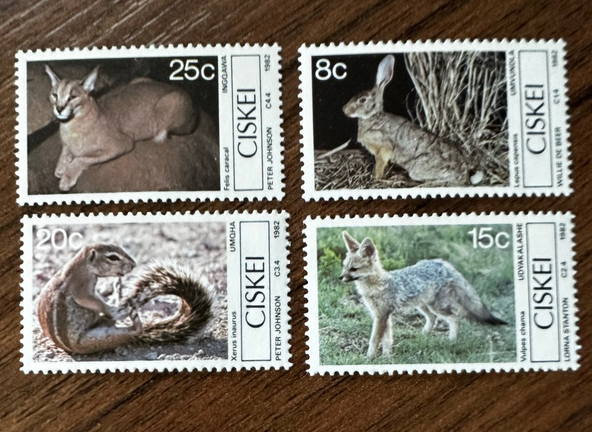 Zuid-Afrika Ciskei 1982 dieren postfris haas eekhoorn vos, Ophalen of Verzenden, Zuid-Afrika, Postfris