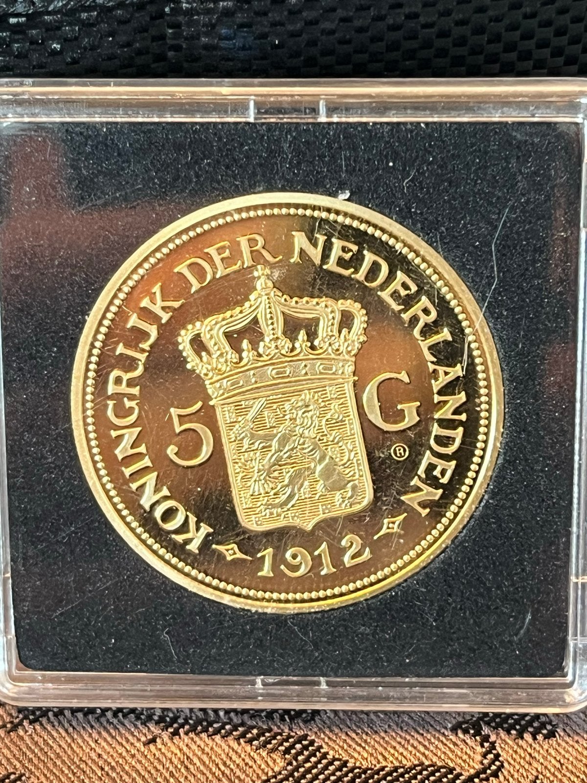 Replica Gouden 5 Gulden Koningin Wilhelmina 1912, Verzenden, Koningin Wilhelmina, 5 gulden, Losse munt