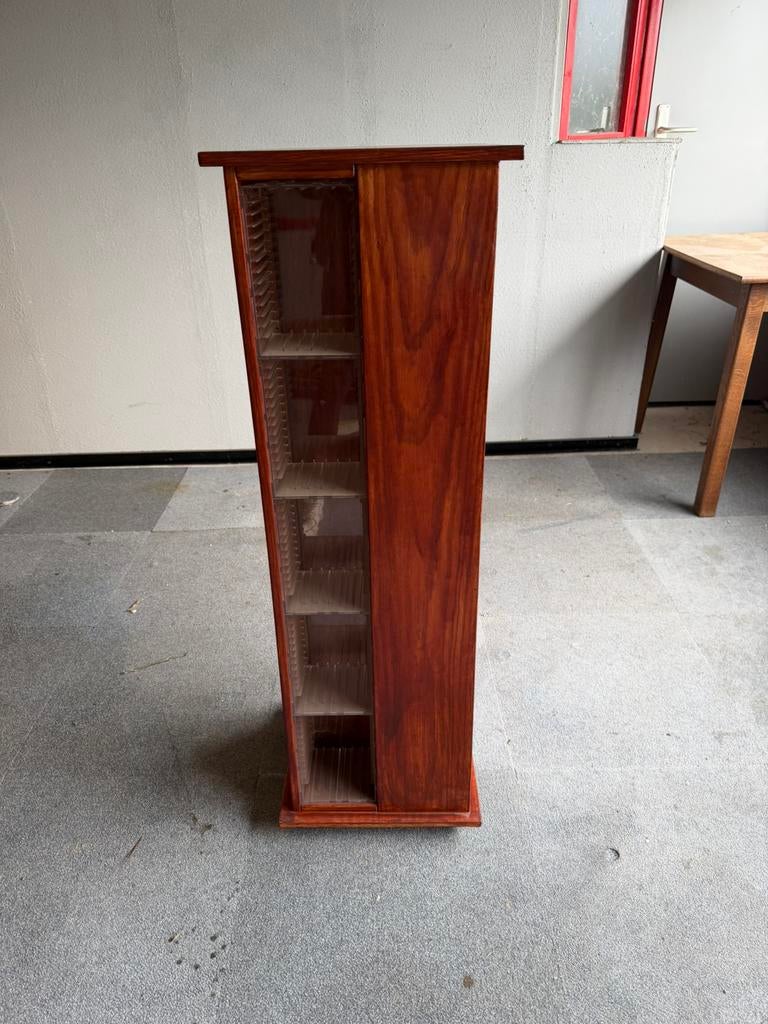 Vintage Cd kast , dvd rek , antiek, Huis en Inrichting, Ophalen, 150 discs of meer, Zo goed als nieuw, Hout