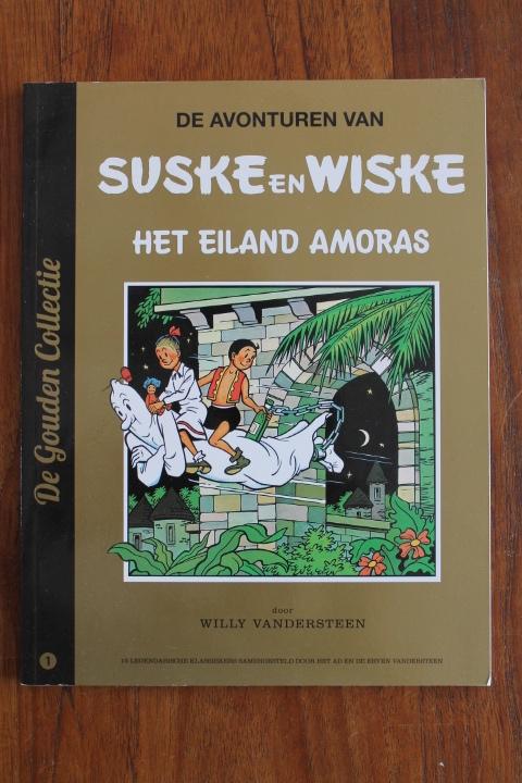 Suske en Wiske - Het eiland Amoras (Gouden collectie #1), Eén stripboek, Ophalen of Verzenden, Gelezen