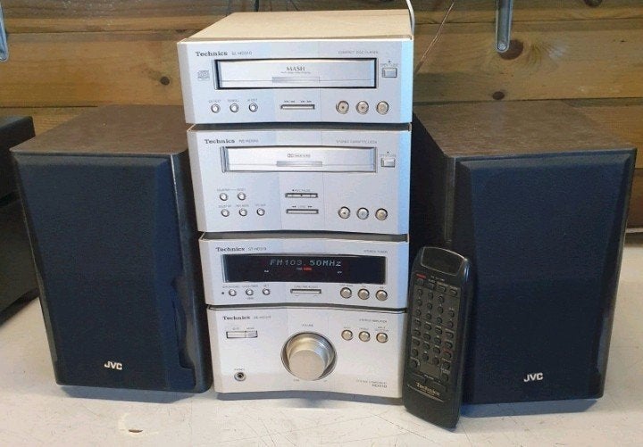 Technics set hd-310 + bluetooth + jvc 3weg speakers + remote, Audio, Tv en Foto, Ophalen of Verzenden, Cassettedeck, JVC