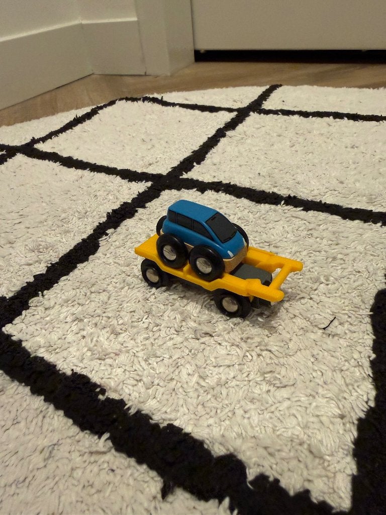 Heel goed Brio houten trein auto transport wagon set 33577, Ophalen of Verzenden, Zo goed als nieuw