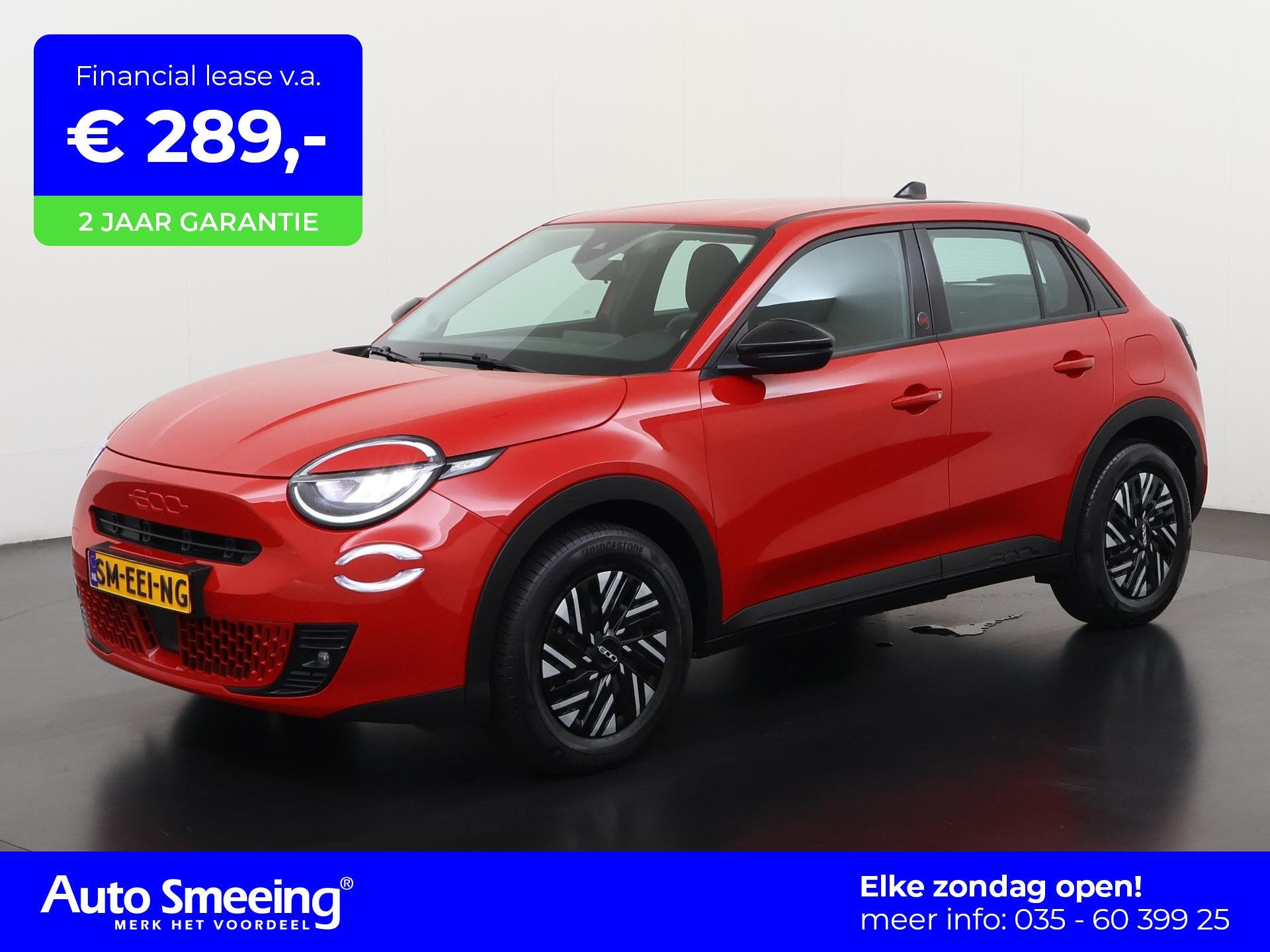 Fiat 600e RED 54 kWh | SOH 96% | Apple Carplay | Parkeersens, Auto's, 12 maanden, Stof, Gebruikt, 156 pk