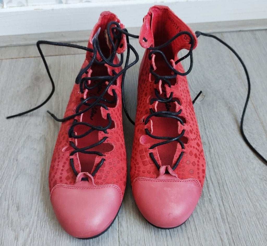 JAN JANSEN Rode Zomerschoentje maat 36 (Nieuw), Schoenen met lage hakken, Nieuw, Ophalen of Verzenden, JAN JANSEN